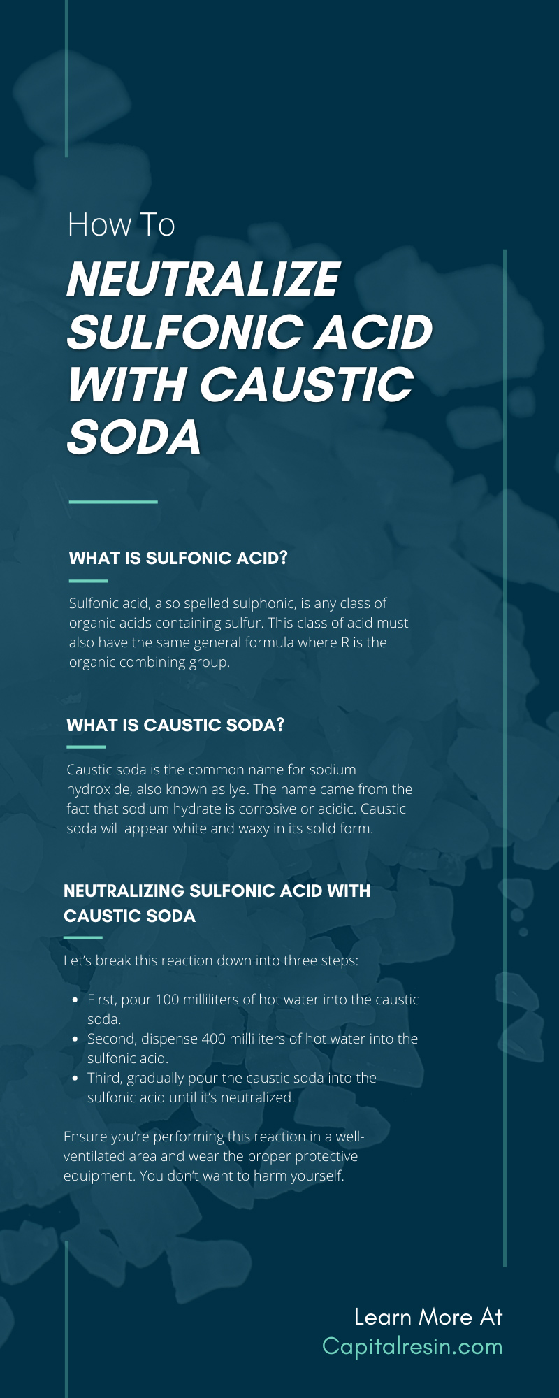 How To Neutralize Sulfonic Acid With Caustic Soda